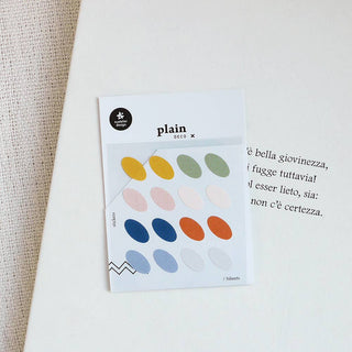 Plain.56: Colours Ovals - Sticker Sheet (3 Pack)