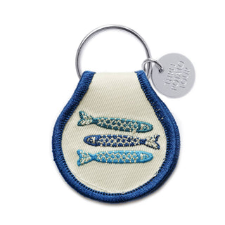 Tinned Fish - Embroidered Keychain