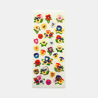 Pansies - Gold Foil Stickers
