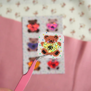 Tiny Teddies - Mini Sticker Sheet (Glitter)