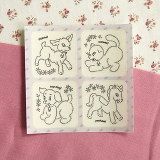 Farmyard Friends - Mini Sticker Sheet (Clear)