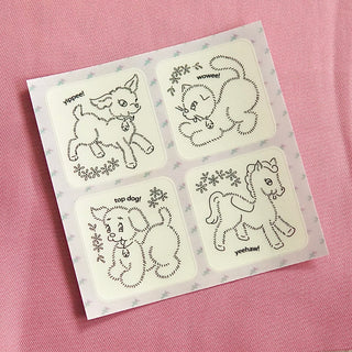 Farmyard Friends - Mini Sticker Sheet (Clear)