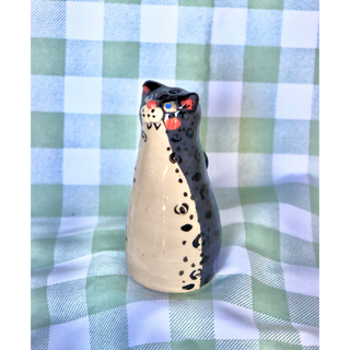 Tall Snow Leopard - Ceramic Vase