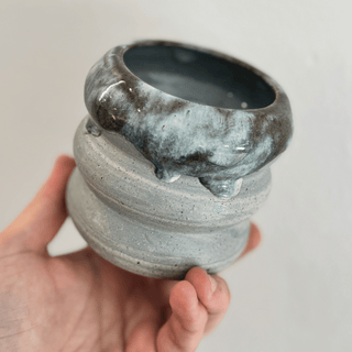 Marbled Blues - Ceramic Pen Holder