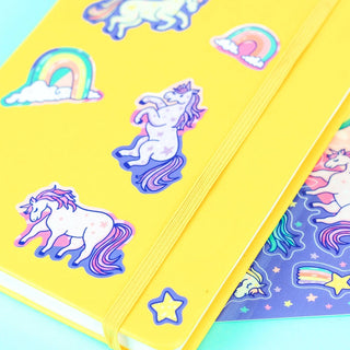 Magical Unicorns Rainbow Vinyl Sticker Sheet