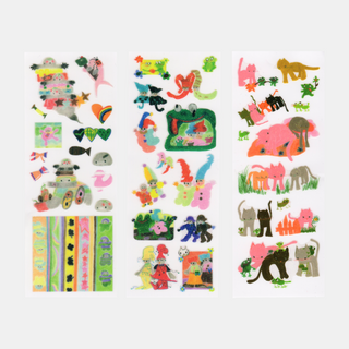 Uou-Cute Sticker Sheets - Glitter Stickers