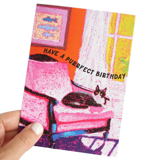 Purrfect Birthday - Greeting Card