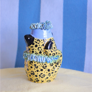 Jaguar Clown Bud - Small Ceramic Vase