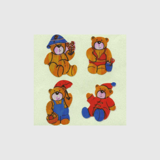 Teddy Bear Sticker Sheets - Off the Roll