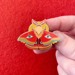 Flame Moth - Enamel Pin