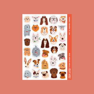 Adorable Doggo Faces Sticker Sheet