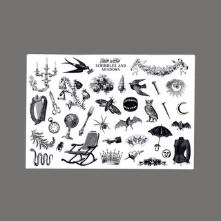 Scribbles and Shadows - Sticker Sheet