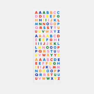 Mini Alphabet (Rainbow) - Glitter Gel Stickers