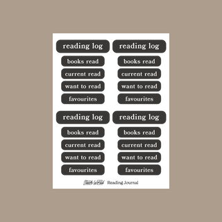 Reading Journal Prompts - Sticker Sheet