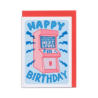 Next Level Birthday - Greeting Card (Risograph)