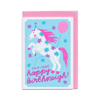 Happy Birthneigh! - Greeting Card (Risograph)