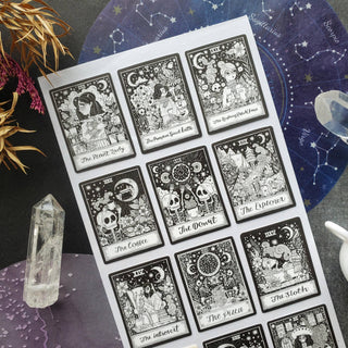 Black and White Tarot - Sticker Sheet