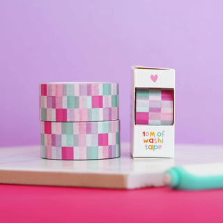 Pink Pastel Checkerboard Washi Tape