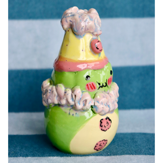 Frog Clown - Small Ceramic Vase