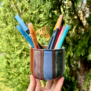Rainbow Ceramic Pen Holder