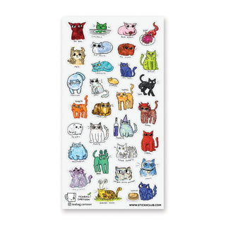 Gem Cats - Sticker Sheet