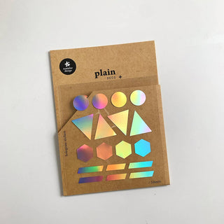 Plain.25: Holo Shapes - Sticker Sheet (2 Pack)