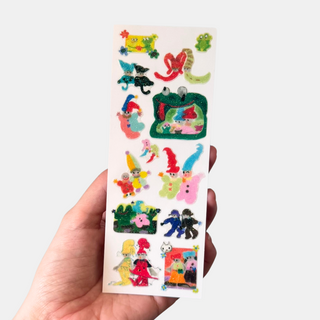 Uou-Cute Sticker Sheets - Glitter Stickers