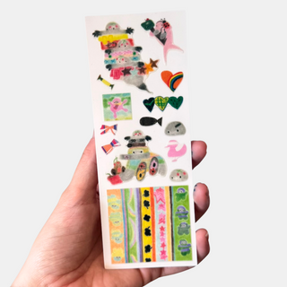 Uou-Cute Sticker Sheets - Glitter Stickers