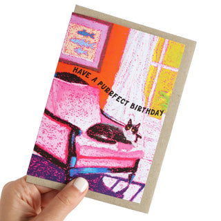 Purrfect Birthday - Greeting Card