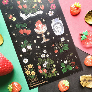 Enchanted Strawberry Botanical - Sticker Sheet