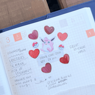 Heart Sticker Sheet- 90s/00s Deadstock Stickers