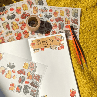 Vintage Harvest - Large Sticker Sheet (Washi Sticker Paper)