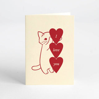 I Love You Cat - Greeting Card