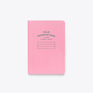 Lined Stitched Notebook - A6 Pink