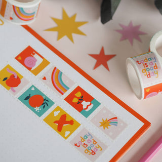 Cute Vibrant Postage - Washi Tape