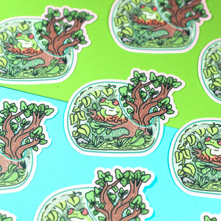 Tree Frog Terrarium - Vinyl Sticker