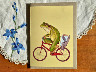 Greeting Card - Bicycle Frog