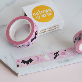 Pink Halloween Doodles - Washi Tape