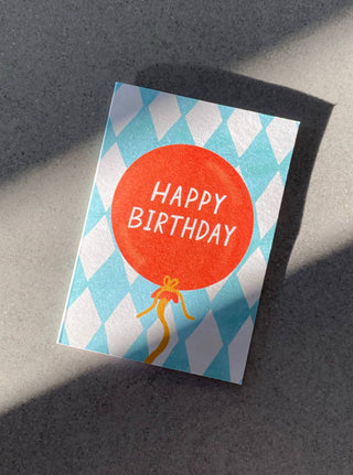 Birthday Balloon - Mini Greeting Card