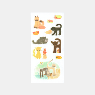Cats and Hamsters - Glitter Gel Stickers