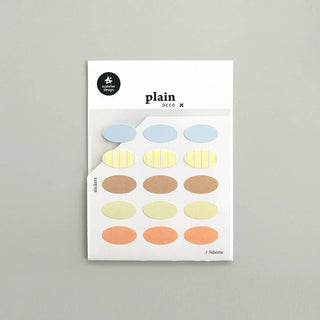 Plain.80: Oval Tabs - Sticker Sheet (3 Pack)