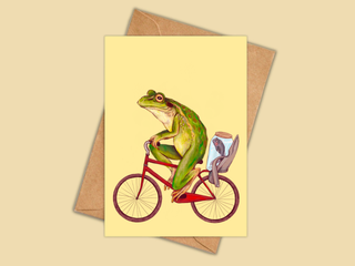Greeting Card - Bicycle Frog