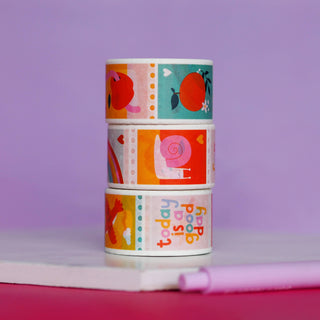 Cute Vibrant Postage - Washi Tape