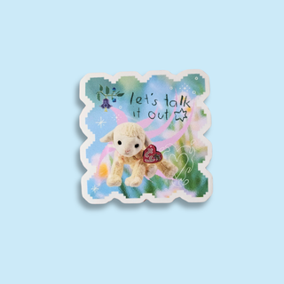 Talk It Out Lamb - Vinyl Sticker