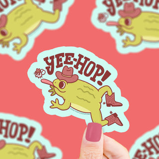 Yee Hop Rodeo Frog Vinyl Sticker