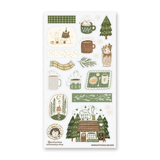 Winter Bear Cafe - Sticker Sheet