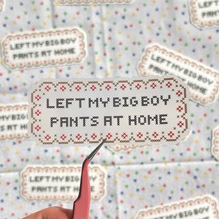 Big Boy Pants - Vinyl Sticker (Clear)