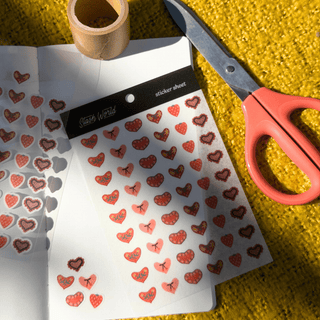 Mini Hearts - Sticker Sheet (Washi Paper)