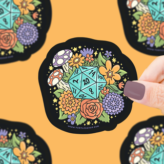 D20 Flower - Vinyl Sticker