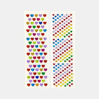 Hearts - Prismatic Stickers